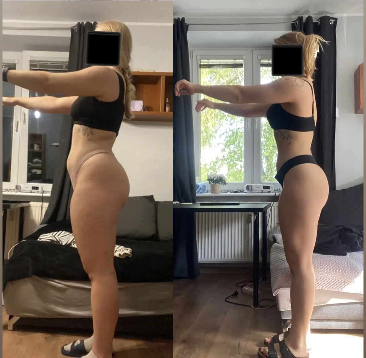 Metamorfoza — Klara, przed i po